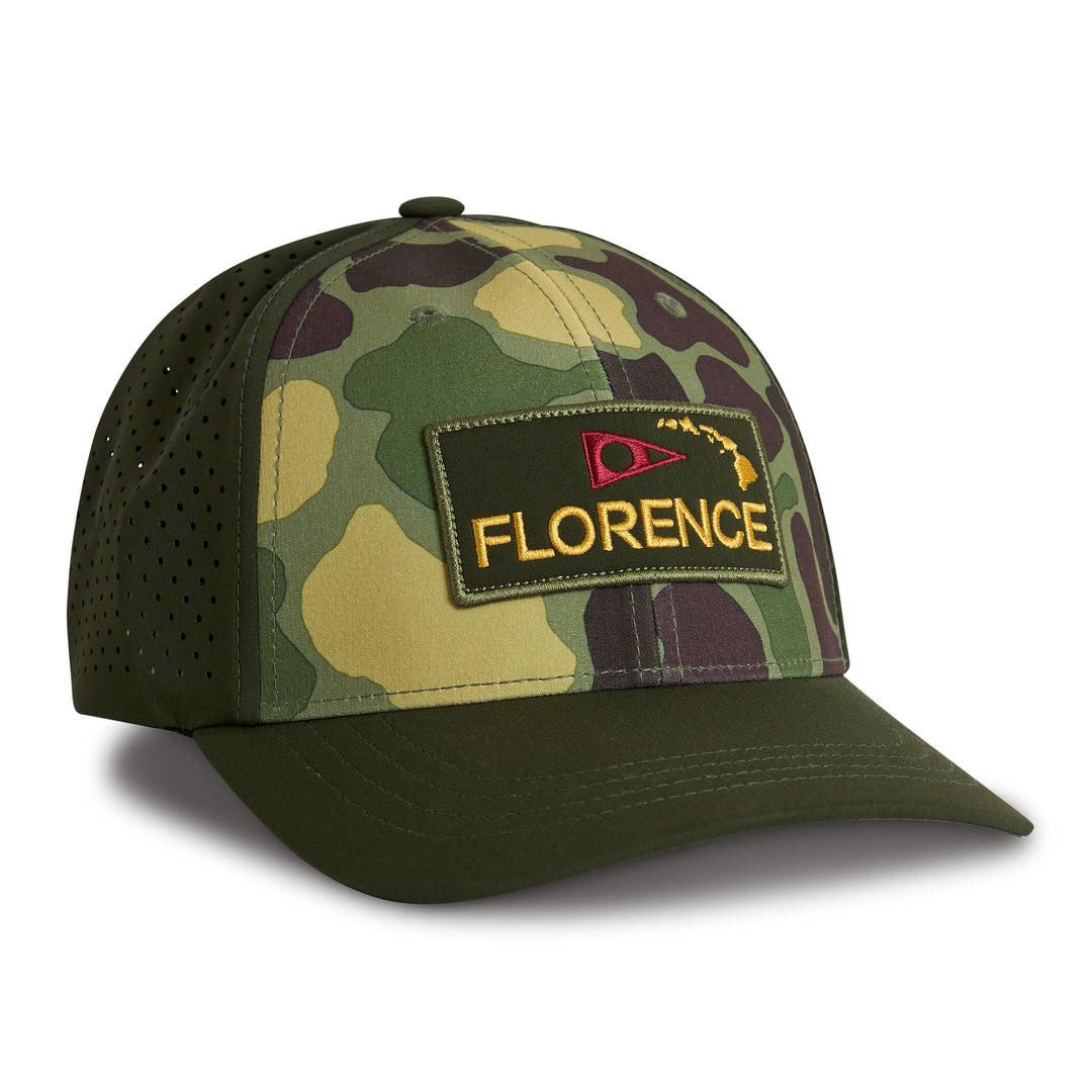 Camo Airtex Trucker Hat | Florence Marine X UK