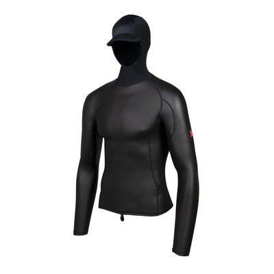 Color:Black-Florence Windshield Long Sleeve Hooded Rashguard