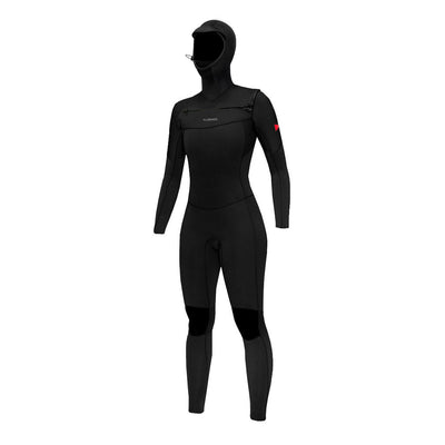 Color:Black-Florence Women's 5/3mm Hooded Fullsuit