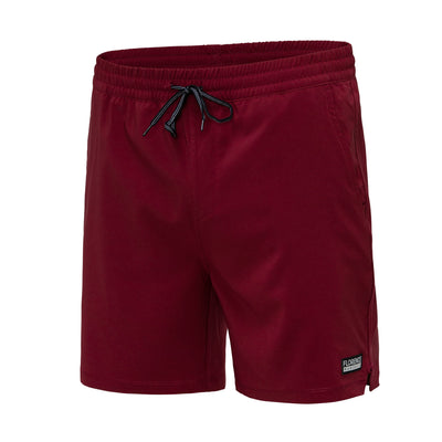 Color:Maroon-Florence Elastic Shorts