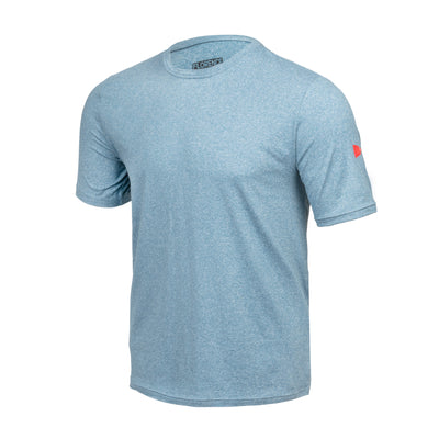 Color:Heather Steel Blue-Florence Short Sleeve Active T shirt