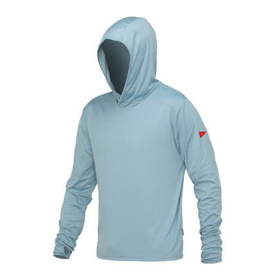 Color:Steel Blue- Florence Long Sleeve Crossover Hood UPF Shirt